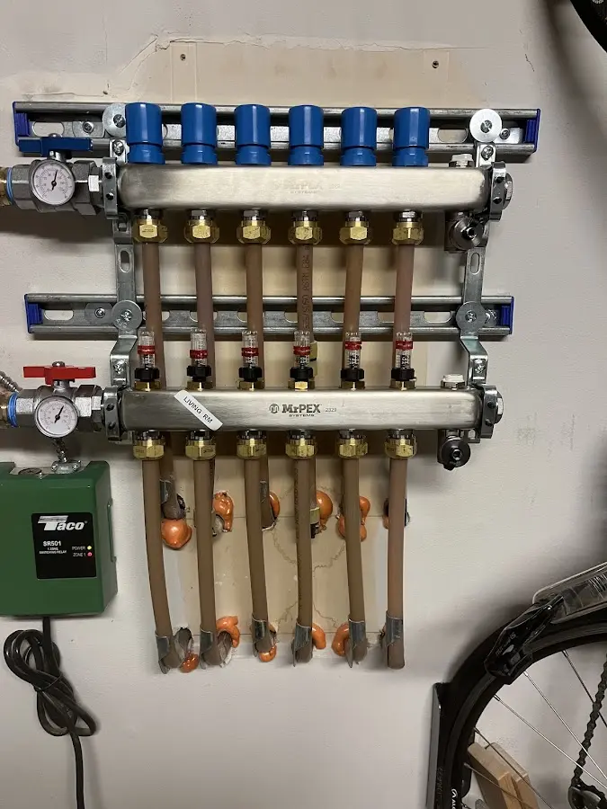 Plumber performing Gas Line Installation at a residential property in Kingsville